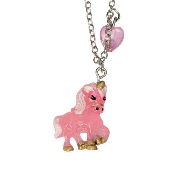 Claires Club Unicorn Jewelry Set Necklace Bracelet Ring Pink Glow in the Dark - Picture 2 of 9